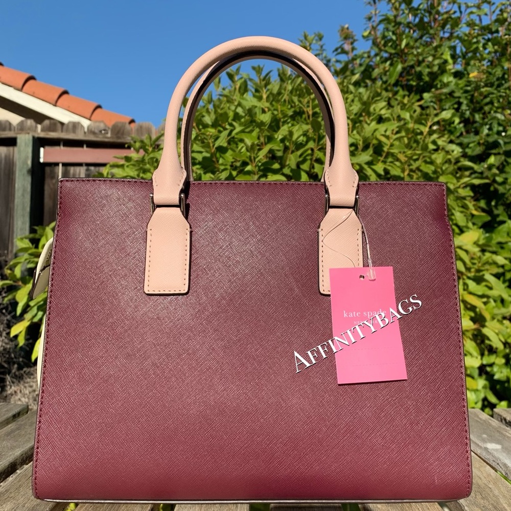 Cherrywood new Kate Spade Cameron medium satchel - Picture 5 of 8